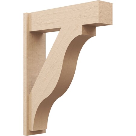 Ekena Millwork 7 1/2-in W x 28-in D x 36-in H Funston Block Rough Cedar Woodgrain TimberThane Outlooker, Primed Tan OUTUR075X28X36FST44RCPR